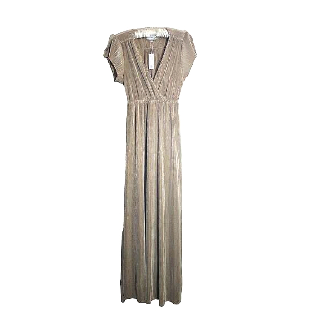 Baltic Born Metallic Gold Maxi Dress